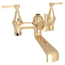 Deco Deck Mounted Clawfoot Tub Filler with Built-In Diverter