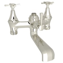 Deco Deck Mounted Clawfoot Tub Filler with Built-In Diverter