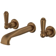 Edwardian 1.2 GPM Wall Mounted Widespread Bathroom Faucet