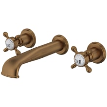 Edwardian 1.2 GPM Wall Mounted Widespread Bathroom Faucet with U-Spout