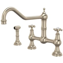 Edwardian 1.5 GPM Widespread Bridge Kitchen Faucet - Includes Side Spray