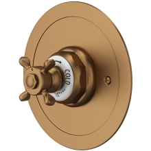 Edwardian Thermostatic Valve Trim Only with Single Cross Handle - Less Rough In
