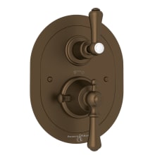 Georgian Era Function Thermostatic Valve Trim Only with Double Lever Handle and Volume Control - Less Rough In