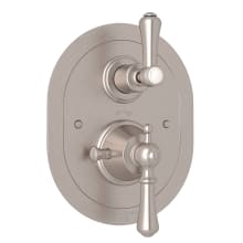 Georgian Era Function Thermostatic Valve Trim Only with Double Lever Handle and Volume Control - Less Rough In