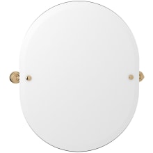 Holborn 24-7/16" x 23-3/8" Modern Oval Frameless Bathroom Wall Mirror