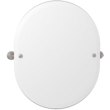 Holborn 24-7/16" x 23-3/8" Modern Oval Frameless Bathroom Wall Mirror