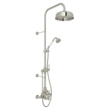 Edwardian Thermostatic Shower System with Shower Head, Hand Shower, Shower Arm, Hose and Cross Handles