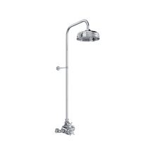 Edwardian Thermostatic Shower System with Shower Head, Slide Bar, Shower Arm, and Valve Trim – Less Rough-In Valve