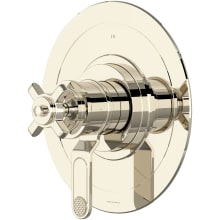 Armstrong Two Independent and One Shared Function Thermostatic Valve Trim Only with Single Cross Handle and Integrated Diverter - Less Rough In