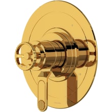 Armstrong Three Independent, Two Shared Function Thermostatic Valve Trim Only with Single Wheel Handle and Integrated Diverter - Less Rough In