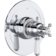 Edwardian Two Independent and One Shared Function Thermostatic Valve Trim Only with Single Lever Handle and Integrated Diverter - Less Rough In