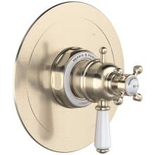 Edwardian Five Function Thermostatic Valve Trim Only with Single Cross / Lever Handle, Integrated Diverter, and Volume Control - Less Rough In