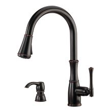 Wheaton 2 Function Pullout Spray High Arc Kitchen Faucet with AccuDock Sprayhead, Flex-Line Supply Lines, Pfast Connect Technologies and Soap Dispenser