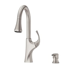 Miri 1.8 GPM Single Hole Pull Down Kitchen Faucet with TopPfit Installation - Includes Soap Dispenser