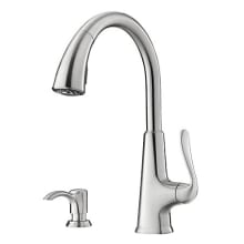 Pasadena 1.8 GPM Single Hole Kitchen Faucet - Includes Soap Dispenser and Escutcheon