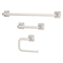 Bruxie 3 Piece Bathroom Package with Towel Bar, Towel Ring, and Toilet Paper Holder