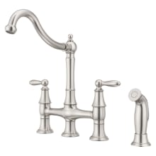 Courant 1.8 GPM Widespread Bridge Kitchen Faucet - Includes Side Spray