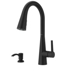 Barullii 1.8 GPM Single Hole Pull Down Kitchen Faucet - Includes Soap Dispenser and Escutcheon