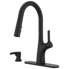 Ceylon 1.8 GPM Single Hole Pull Down Kitchen Faucet with TopPfit and MagnePfit Technologies - Includes Escutcheon and SoloTilt Soap Dispenser