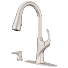 Miri 1.8 GPM Single Hole Pull Down Kitchen Faucet with HydroBlade and MagnePfit Technologies - Includes Escutcheon and SoloTilt Soap Dispenser