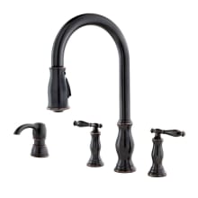 Hanover 1.8 GPM Pull Down Spray Kitchen Faucet - Includes Soap Dispenser