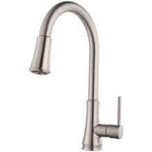 Pfirst Series 1.8 GPM Single Hole Pull Down Kitchen Faucet