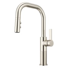 Montay 1.8 GPM Single Hole Pull Down Kitchen Faucet with Magnetic Docking