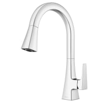 Pfirst Modern 1.8 GPM Single Hole Kitchen Faucet - Includes Escutcheon