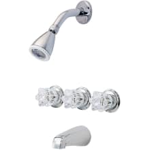 Pfirst Series Tub and Shower Trim Package with Multi Function Shower Head and Pforever Seal