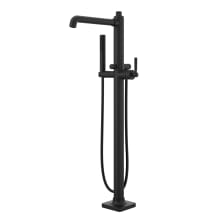 Hillstone Floor Mounted Tub Filler with Built-In Diverter and Hand Shower - Less Rough In