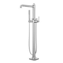 Hillstone Floor Mounted Tub Filler with Built-In Diverter and Hand Shower - Less Rough In