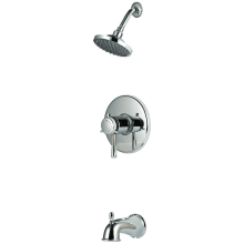 Thermostatic Tub and Shower Trim Package with Single Function Rain Shower Head