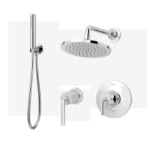 Tenet Pressure Balanced Shower System with Shower Head, Hand Shower, Shower Arm, Hose, and Valve Trim - Less Rough-In Valve
