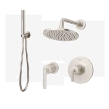 Tenet Pressure Balanced Shower System with Shower Head, Hand Shower, Shower Arm, Hose, and Valve Trim - Less Rough-In Valve