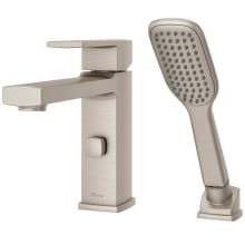 Deckard Deck Mounted Roman Tub Filler Trim with Metal Lever Handle and Built-In Diverter - Includes Personal Hand Shower