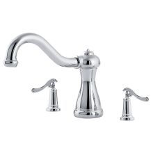 Ashfield Deck Mounted Roman Tub Filler with Set of 2 Lever Handles