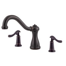 Ashfield Deck Mounted Roman Tub Filler with Set of 2 Lever Handles