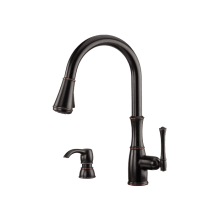Wheaton 1.8 GPM Single Hole High Arc Kitchen Faucet - Includes Soap Dispenser and Escutcheon