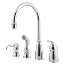 Avalon 1.75 GPM High Arc Kitchen Faucet - Includes Soap Dispenser and Side Spray