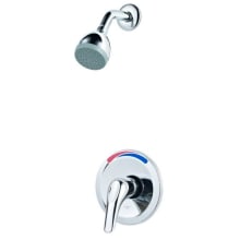 Pfirst 1.8 GPM Shower Trim Package with Single Function Shower Head and EZ Clean