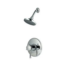 1/2" Double Handle Shower System with Thermostatic Valve Trim and Single Function Shower Head