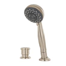 Deck Mounted Roman Tub Filler and Hand-Held Shower with Push Button Diverter