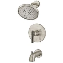 Contempra Single Handle Tub and Shower Trim Package with Single Function Rain Shower Head