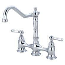 Americana 1.5 GPM Bridge Kitchen Faucet with 8-11/16" Reach Swivel Spout and Lever Handles