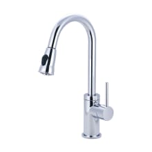 Motegi 1.5 GPM Single Hole Kitchen Faucet with Pull-Down Spray, 8-11/16" Reach Swivel Spout, Lever Handle, and Flexible Connections