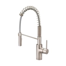 Motegi 1.5 GPM Single Hole Kitchen Faucet with Pull-Down Spray 9" Reach Swivel Spout, Lever Handle, and Flexible Connections