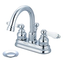 Brentwood 1.2 GPM Centerset Bathroom Faucet with Porcelain Lever Handles