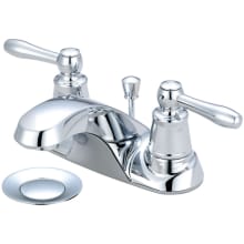 Legacy 1.2 GPM Centerset Bathroom Faucet with Dual Lever Handles - Includes Brass Pop-Up Drain Assembly