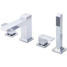 Mod Deck Mounted 6-5/8" Reach Roman Tub Filler with Built-In Diverter - Includes Hand Shower