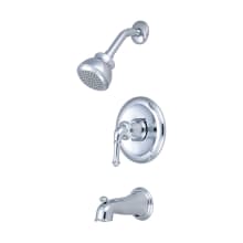 Del Mar Tub and Shower Trim Package with 1.75 GPM Single Function Shower Head, Shower Arm, and Flange